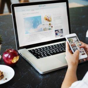 Marketing Strategy Connecting Digital Devices Concept